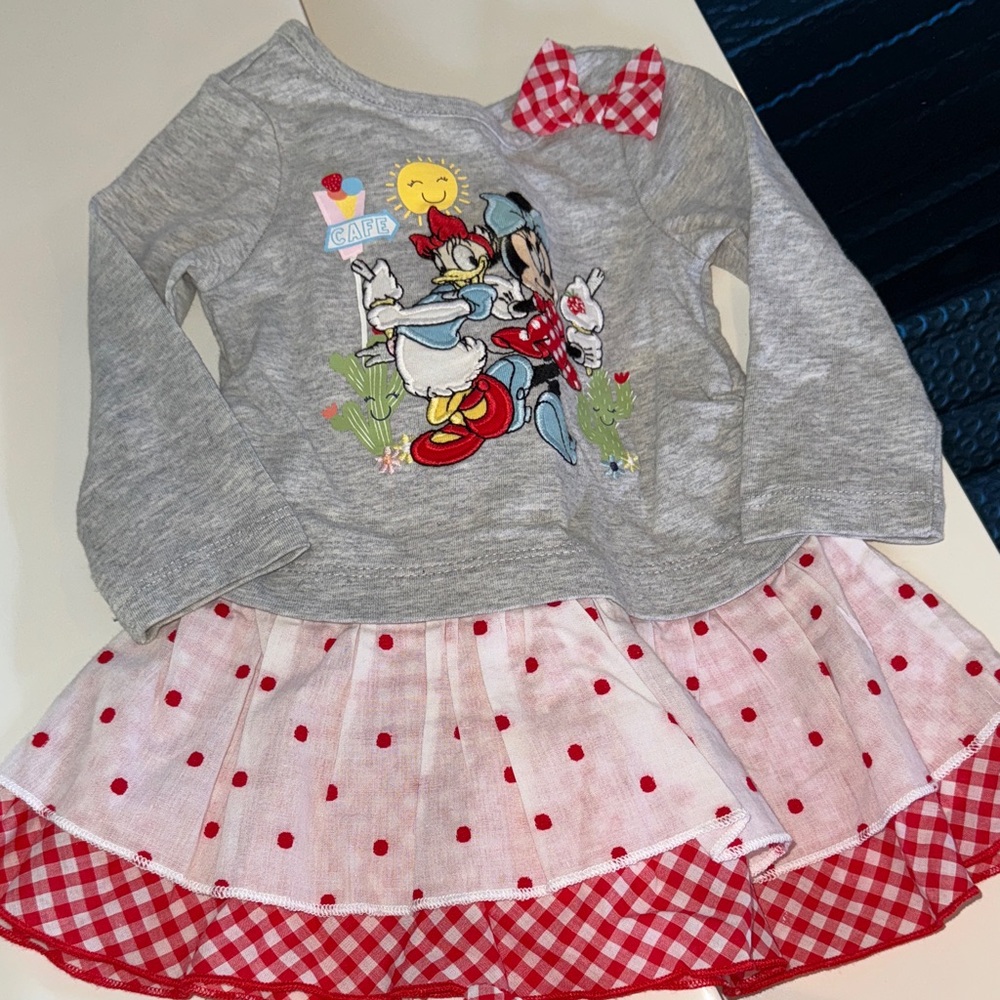 Disney Red and White plaid Baby Dress